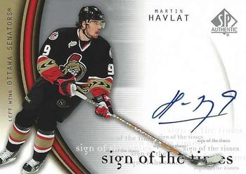 2005-06 SP Authentic - Sign of the Times #HV Martin Havlat Front