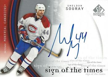 2005-06 SP Authentic - Sign of the Times #SS Sheldon Souray Front