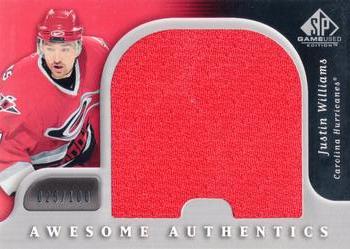 2005-06 SP Game Used - Awesome Authentics #AA-JW Justin Williams Front