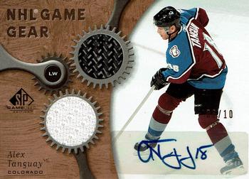 2005-06 SP Game Used - Game Gear Autographs #AG-AT Alex Tanguay Front