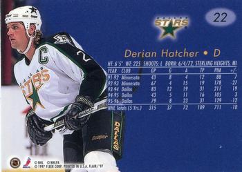 1996-97 Flair #22 Derian Hatcher Back