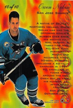 1996-97 Flair - Hot Numbers #10 Owen Nolan Back