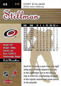 2005-06 Ultra - Gold Medallion #45 Cory Stillman Back