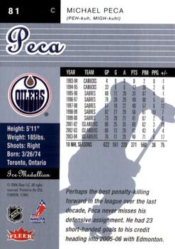 2005-06 Ultra - Ice Medallion #81 Michael Peca Back