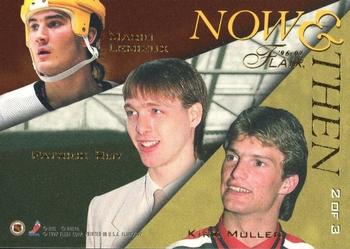1996-97 Flair - Now & Then #2 Mario Lemieux / Patrick Roy / Kirk  Muller Back