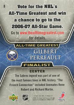2005-06 Upper Deck - 2005-06 Upper Deck NHL All-Time Greatest Finalist #8 Gilbert Perreault Back