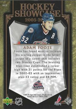 2005-06 Upper Deck - Hockey Showcase #HS3 Adam Foote Back
