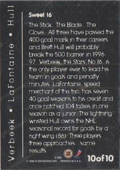 1996-97 Fleer NHL Picks - Dream Lines #10 Pat Verbeek / Pat LaFontaine / Brett Hull Back