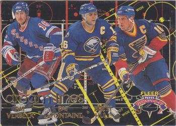1996-97 Fleer NHL Picks - Dream Lines #10 Pat Verbeek / Pat LaFontaine / Brett Hull Front