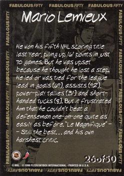 1996-97 Fleer NHL Picks - Fabulous 50 #26 Mario Lemieux Back