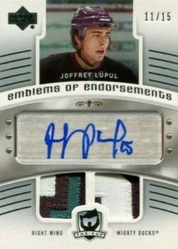 2005-06 Upper Deck The Cup - Emblems of Endorsement #EE-LU Joffrey Lupul Front