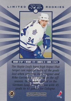 1996-97 Leaf Limited - Rookies #7 Sergei Berezin Back