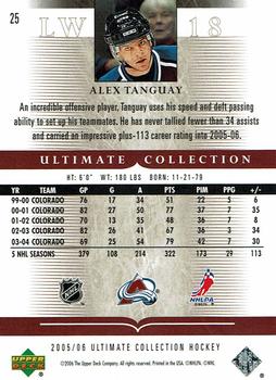 2005-06 Upper Deck Ultimate Collection - Gold #25 Alex Tanguay Back