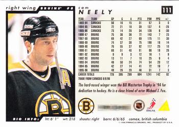 1996-97 Score #111 Cam Neely Back