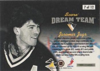 1996-97 Score - Dream Team #7 Jaromir Jagr Back