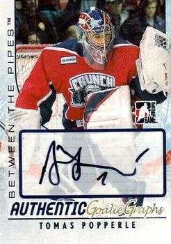 2007-08 In The Game Between the Pipes - Autographs #A-TP Tomas Popperle  Front