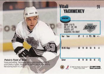 1996-97 SkyBox Impact #59 Vitali Yachmenev Back