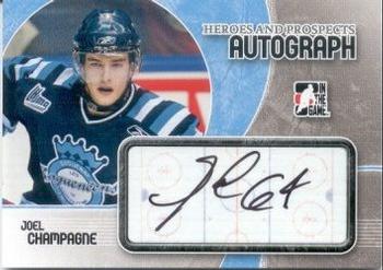 2007-08 In The Game Heroes and Prospects - Autographs #A-JC2 Joel Champagne  Front