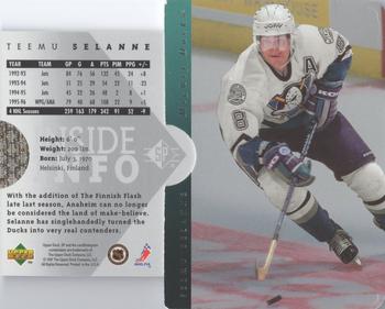 1996-97 SP - Inside Info #NNO Teemu Selanne Back