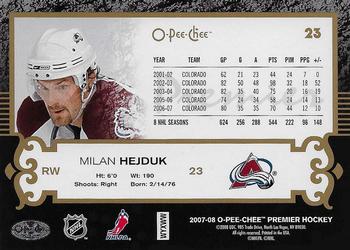 2007-08 O-Pee-Chee Premier - Gold #23 Milan Hejduk  Back