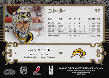 2007-08 O-Pee-Chee Premier - Gold Spectrum #97 Ryan Miller  Back