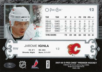 2007-08 O-Pee-Chee Premier - Silver Spectrum #12 Jarome Iginla  Back