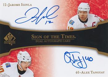 2007-08 SP Authentic - Sign of the Times Duals #ST2-IT Jarome Iginla / Alex Tanguay  Front