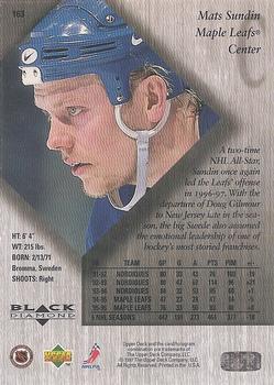 1996-97 Upper Deck Black Diamond #163 Mats Sundin Back