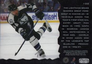 1996-97 Upper Deck Ice #102 Roman Hamrlik Back