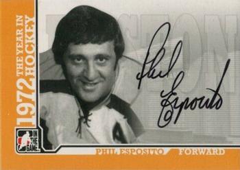 2009-10 In The Game 1972 The Year In Hockey - Autographs #A-PE Phil Esposito  Front