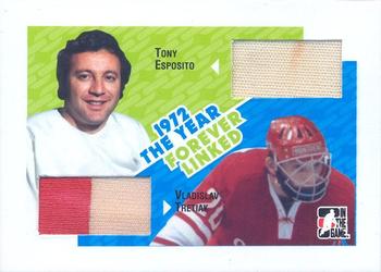 2009-10 In The Game 1972 The Year In Hockey - Forever Linked Memorabilia #1 Tony Esposito / Vladislav Tretiak Front