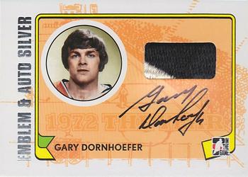 2009-10 In The Game 1972 The Year In Hockey - Game Used Emblem Autographs Silver #MA-GD Gary Dornhoefer Front