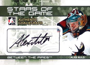 2009-10 In The Game Between The Pipes - Authentic Goaliegraphs #A-AA Alex Auld Front