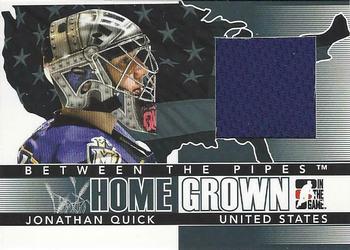 2009-10 In The Game Between The Pipes - Homegrown Black #HG-22 Jonathan Quick  Front