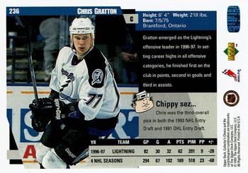 1997-98 Collector's Choice #236 Chris Gratton Back