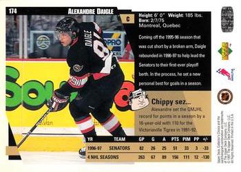 1997-98 Collector's Choice #174 Alexandre Daigle Back