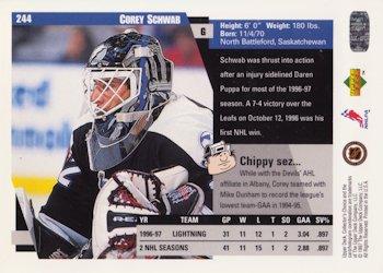 1997-98 Collector's Choice #244 Corey Schwab Back