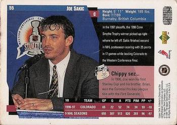 1997-98 Collector's Choice #55 Joe Sakic Back