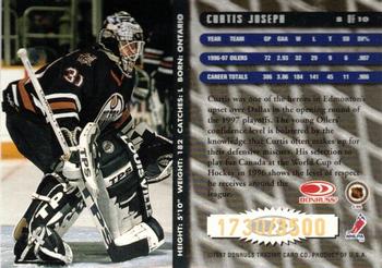 1997-98 Donruss - Between the Pipes #8 Curtis Joseph Back