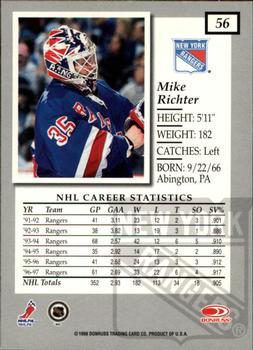 1997-98 Donruss Elite #56 Mike Richter Back
