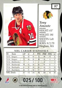 1997-98 Donruss Elite - Status #97 Tony Amonte Back