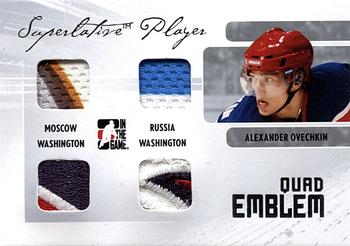 2009-10 In The Game Superlative - Player Quad Emblems Silver #QE01 Alexander Ovechkin  Front
