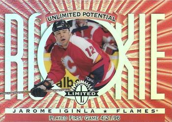 1997-98 Donruss Limited - Limited Exposure #114 Jarome Iginla / Paul Kariya Front