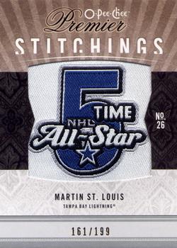 2009-10 O-Pee-Chee Premier - Stitchings #PS-MS Martin St. Louis  Front
