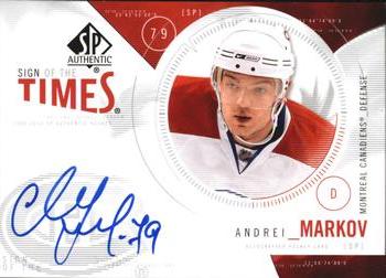 2009-10 SP Authentic - Sign of the Times #ST-MA Andrei Markov Front