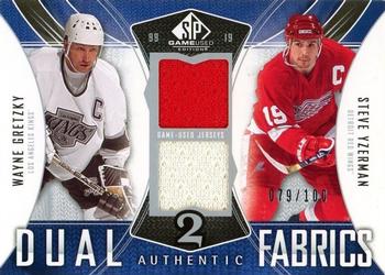 2009-10 SP Game Used - Authentic Fabrics Dual #AF2-YG Steve Yzerman / Wayne Gretzky  Front