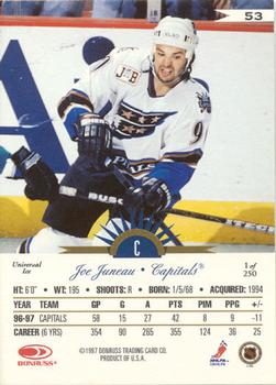 1997-98 Leaf International Stars - Universal Ice #53 Joe Juneau Back