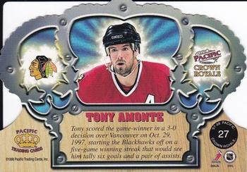 1997-98 Pacific Crown Royale #27 Tony Amonte Back