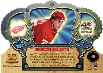 1997-98 Pacific Crown Royale #48 Darren McCarty Back
