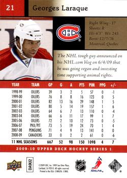 2009-10 Upper Deck - UD Exclusives #21 Georges Laraque Back